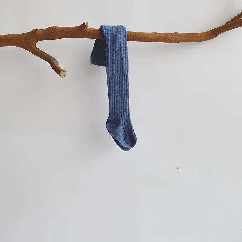 Medias acanaladas para niña, panties de algodón para bebés y niños