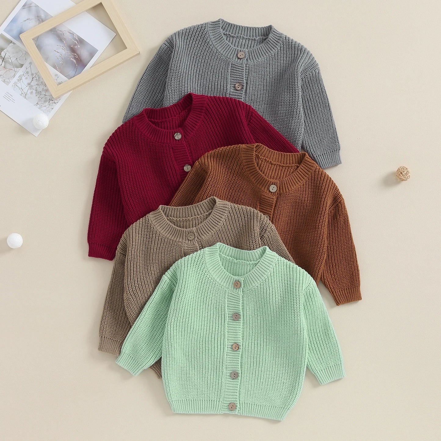Chaleco de punto para bebé niña de 0 a 18 meses, Otoño e Invierno, para completar su lindo outfit con estos hermosos colores