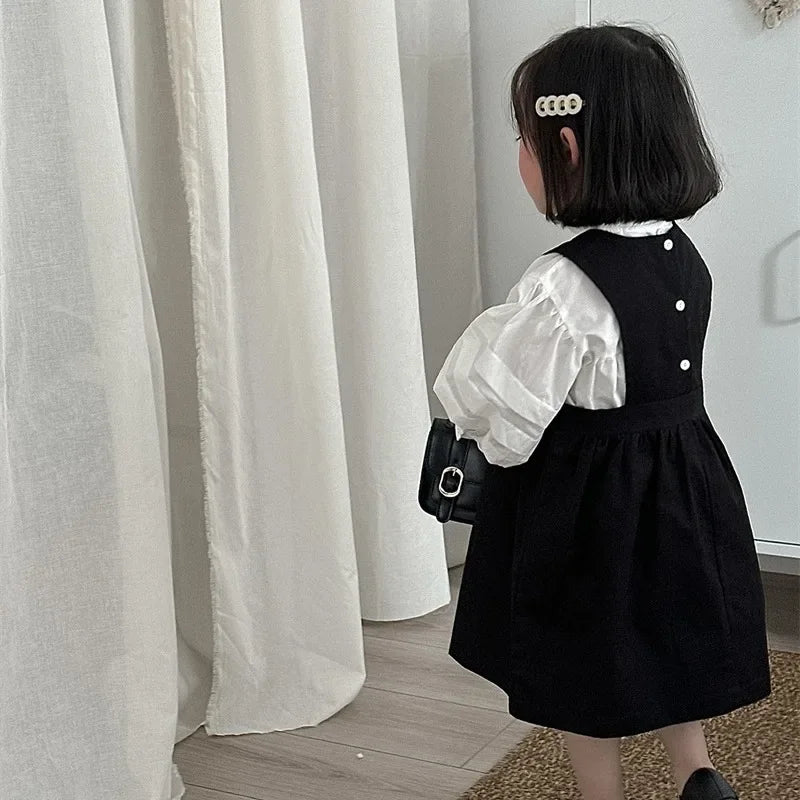 Jardinera de otoño para niña, falda estilo coreano para uso diario para niñas