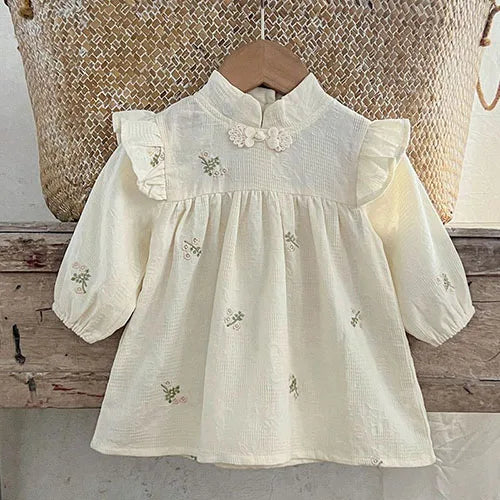Vestido y bombacho para bebé y niña, vestido y bombacho de primavera para hermanas de 0 a 3 años, vestidos de princesa de manga larga para bebé y niña
