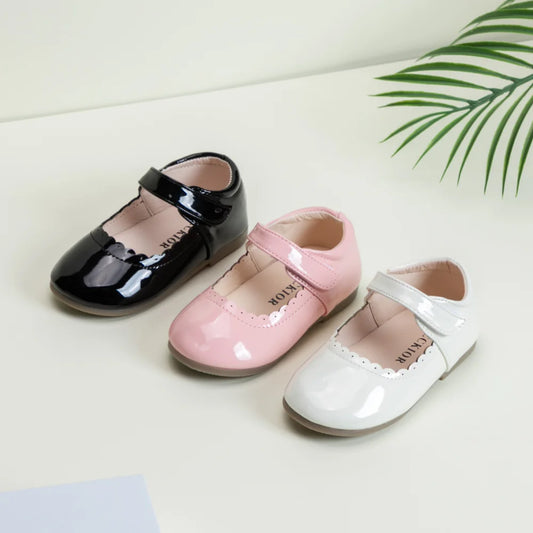 Zapatos de princesa transpirables de charol para niña, de primavera y otoño, estilo inglés