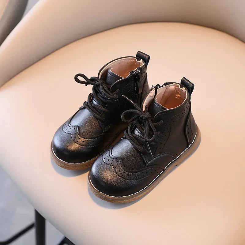 Botas cortas estilo inglés, Otoño Invierno para niños y niñas, para lograr un look absolutamente estiloso y único