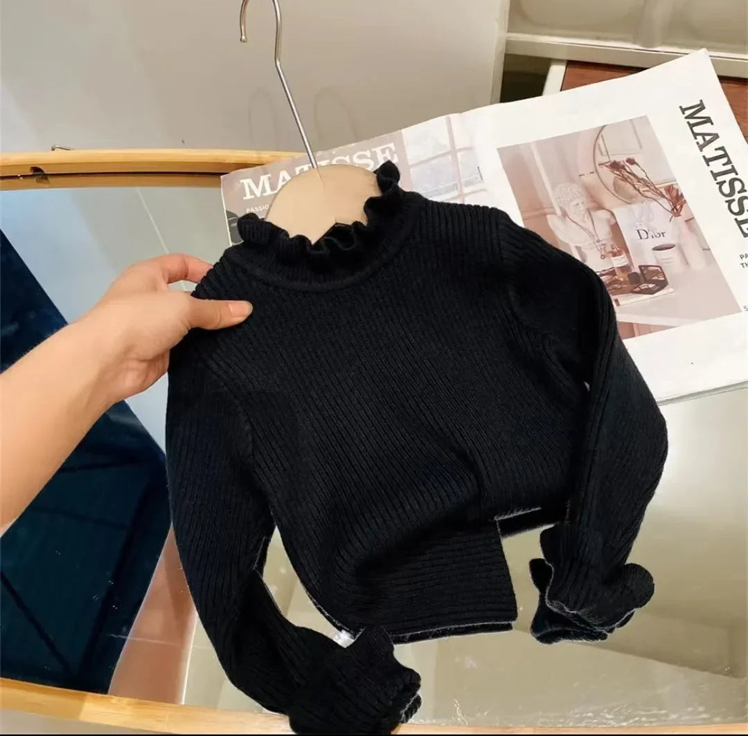 Efterårsbeklædning til babyer fra 0 til 7 år, babyer sweater, strik sweater til små børn, strikning til nyfødte, lang -sleeved bomulds sweater til babyer, toppe