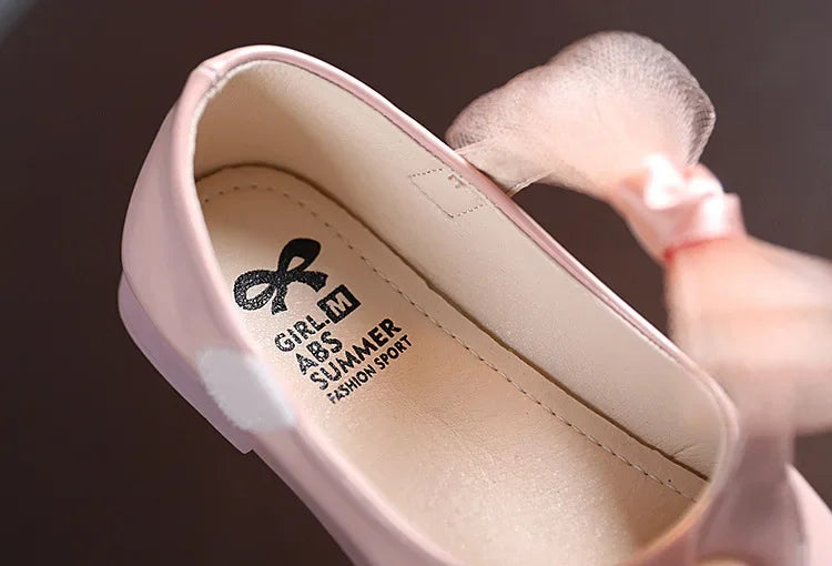 Preciosos zapatos tipo cuero para niñas, suela suave, zapatos de princesa para fiestas y bodas