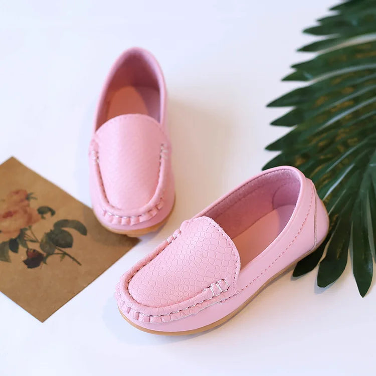 Zapatos de bebé de piel sintética para niños, calzado informal, suave y cómodo