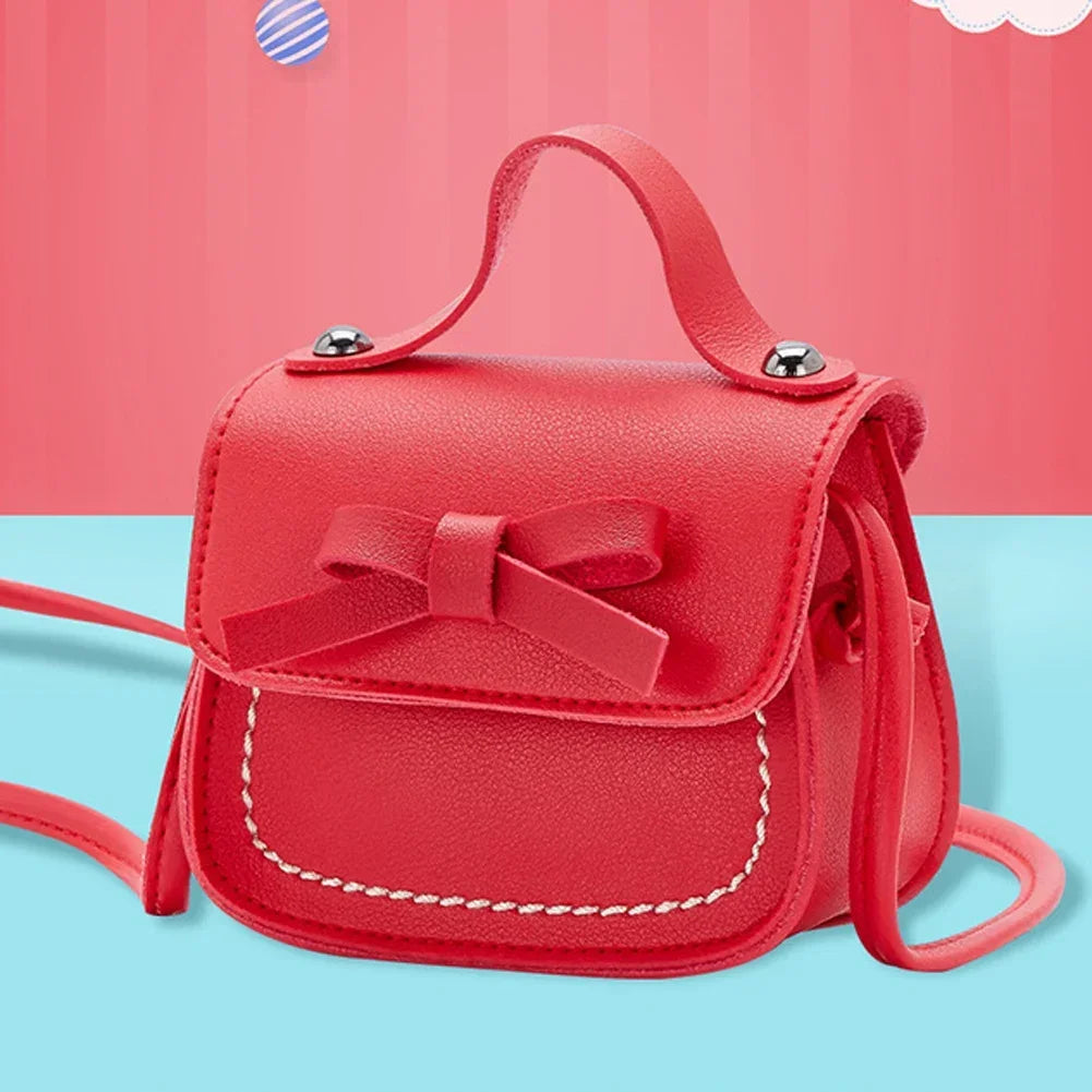 Bolsos de mano de princesa de cuero PU hermosos colores, carteras cruzadas para niñas