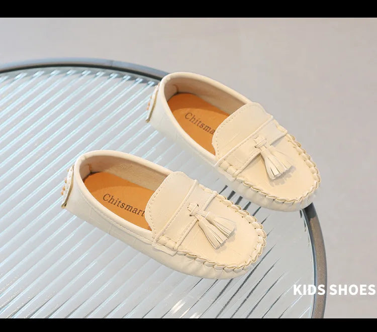 Kids Shoes Boys Girls Slip on Casual Shoes Children Shallow Soft Sole Leather Shoe Toddler Light Flat Loafers Zapatos Niño 여아구두