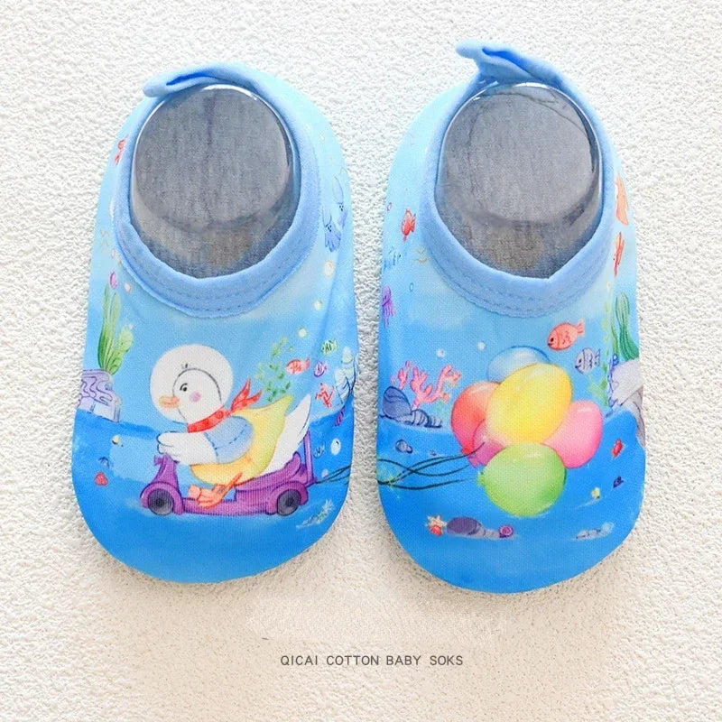 Partnershoes, Zapatos de playa para niños o zapatillas de interior antideslizantes suave para bebés, calcetines de baño, zapatos de casa para niños