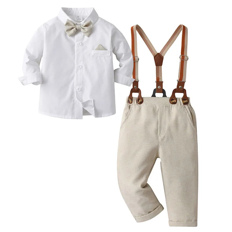 Conjuntos formales para bebés, traje de vestir de caballero para niños, outfit de fiesta para niños