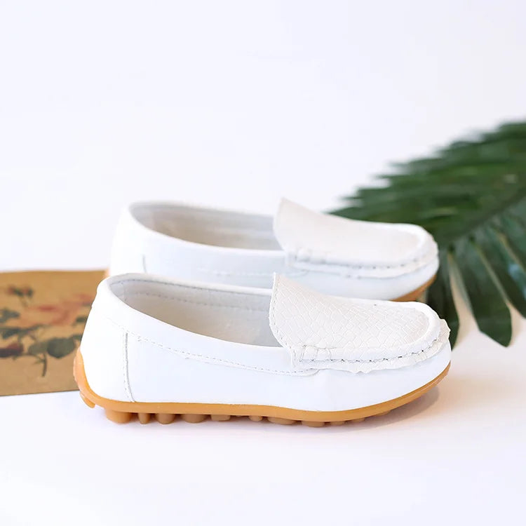 Zapatos de bebé de piel sintética para niños, calzado informal, suave y cómodo