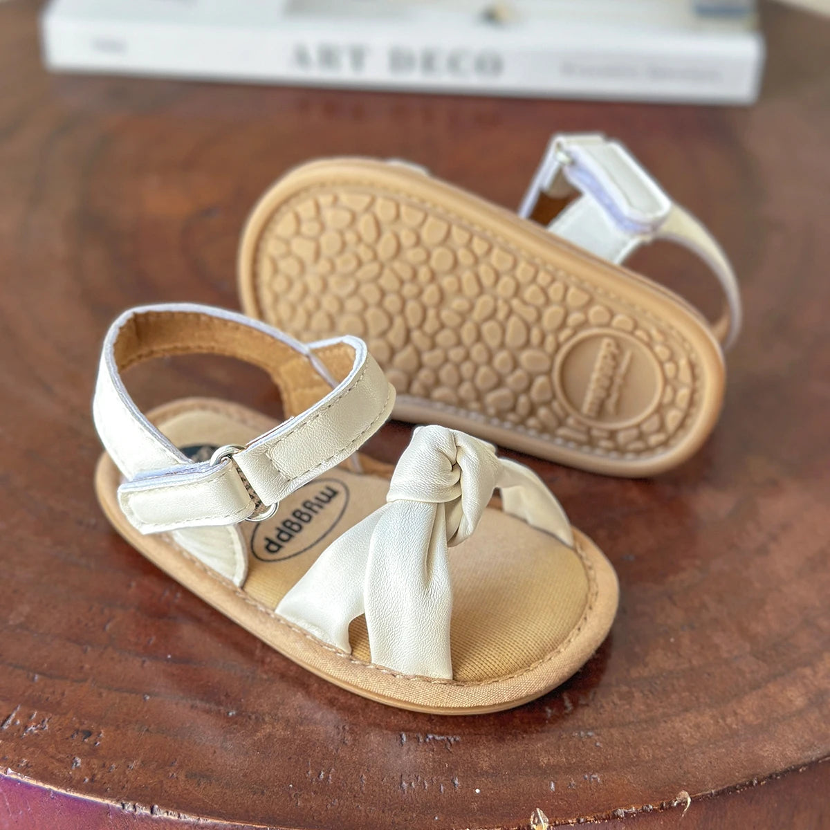 Sandalias para bebé niña, zapatos informales para exteriores, cómodos, Premium, con lazo de flores, suela de goma antideslizante para recién nacidos