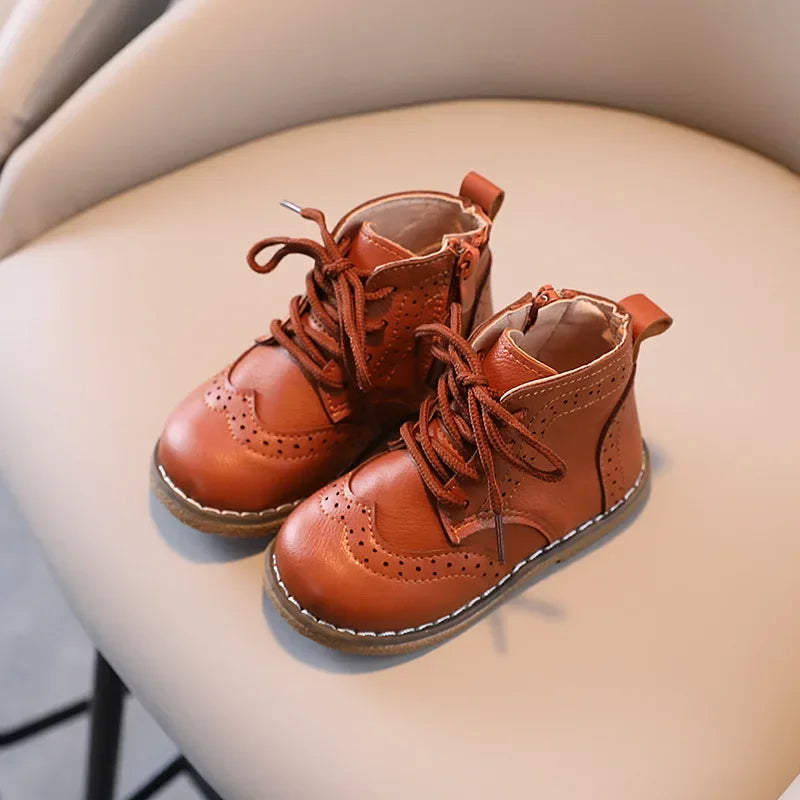 Botas cortas estilo inglés, Otoño Invierno para niños y niñas, para lograr un look absolutamente estiloso y único