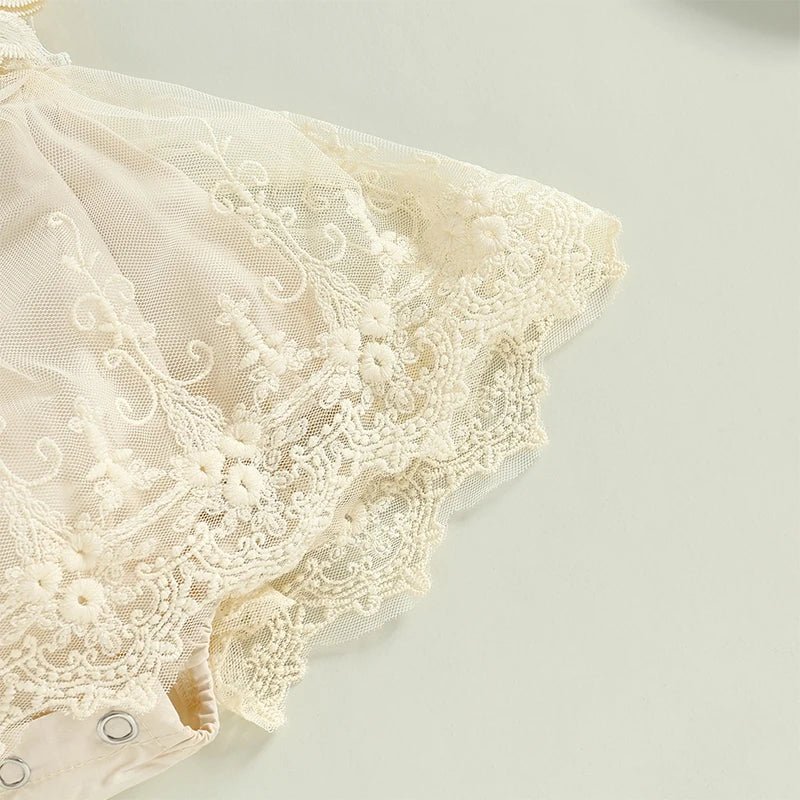 Ropa de verano para bebé niña, Vestido con bombacho de encaje, vestido de bautizo para bebé niña, trajes de princesa sin mangas para recién nacida