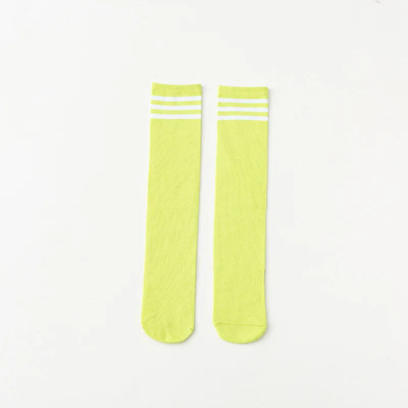 Calcetines para niños, calcetines a rayas para estudiantes, calcetines hasta la pantorrilla para niñas, calcetines de estilo universitario, accesorios de ropa para niños