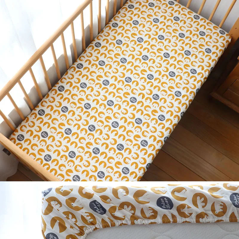 Sábanas muy suave para cuna de bebé, recién nacidos, ajustable, 130 x 70 cm, 100 % algodón