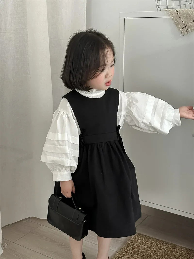 Jardinera de otoño para niña, falda estilo coreano para uso diario para niñas