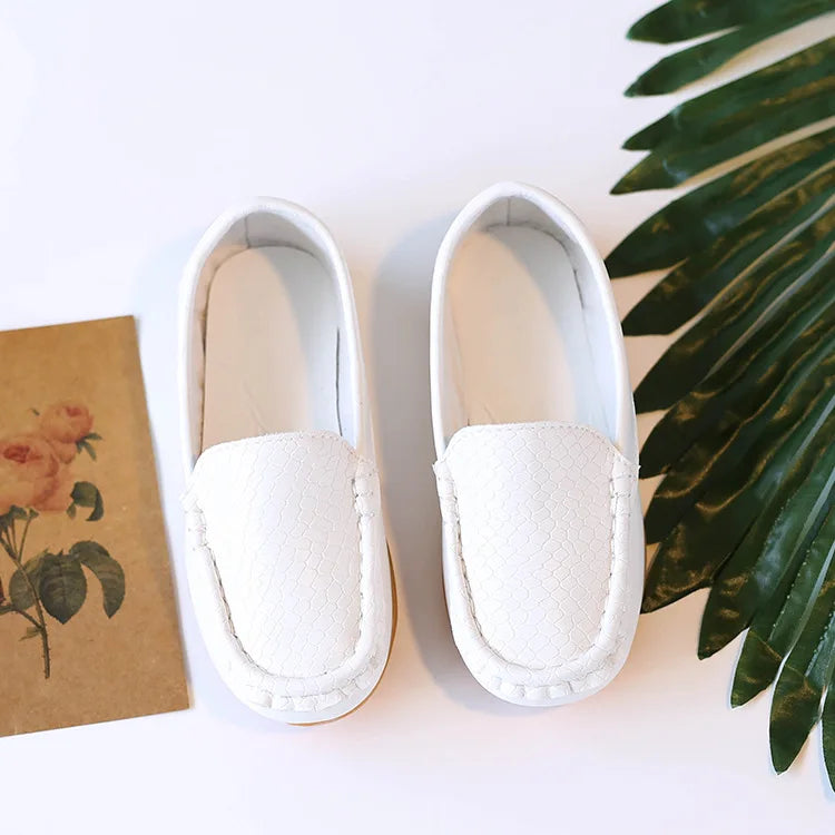 Zapatos de bebé de piel sintética para niños, calzado informal, suave y cómodo