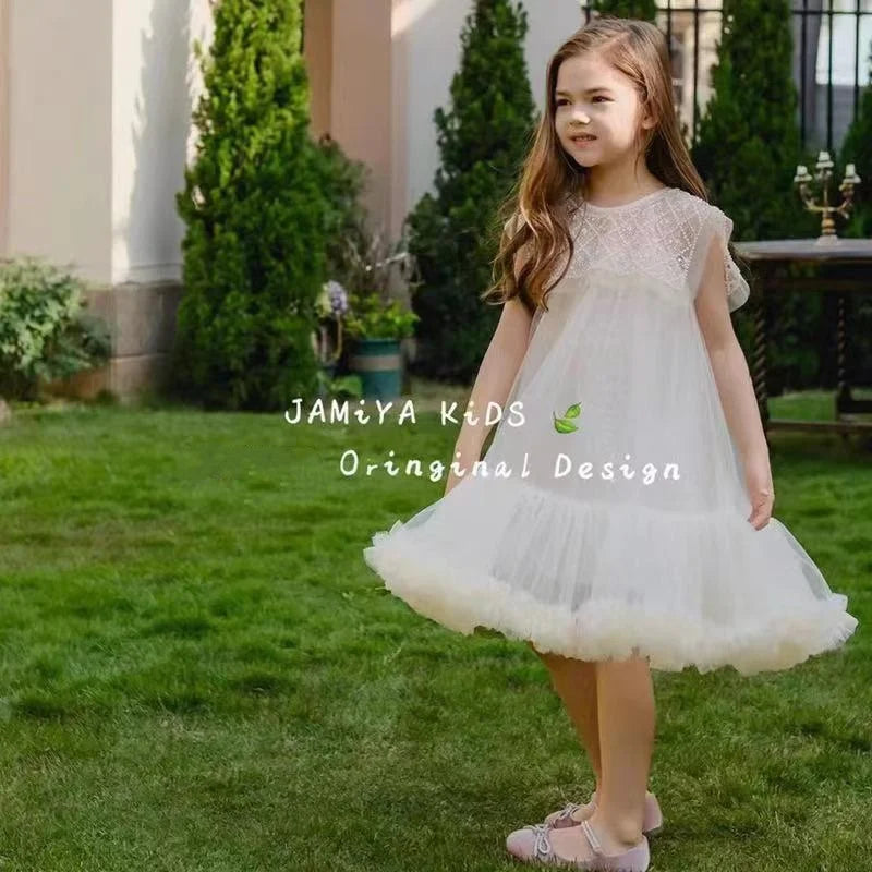 Vestido de tul con lentejuelas y cuentas para niñas y adolescentes, vestido de princesa para fiesta  y para sentirse preciosa cada día