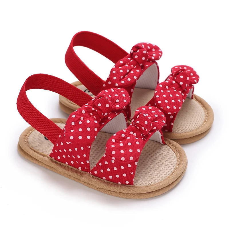 ROJOS!!!! Sandalias de verano para bebé niña, zapatos de bebé de rojo para fiestas, suelas de goma suave, zapatos cómodos e informales de los Primeros pasos para bebé