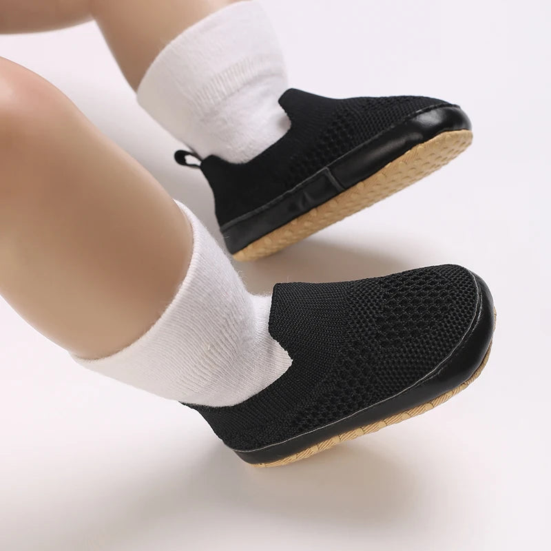 Zapatos tipo mocasines casuales Cuero y algodón antideslizante Suela suave Bebé Niño pequeño Primeros pasos