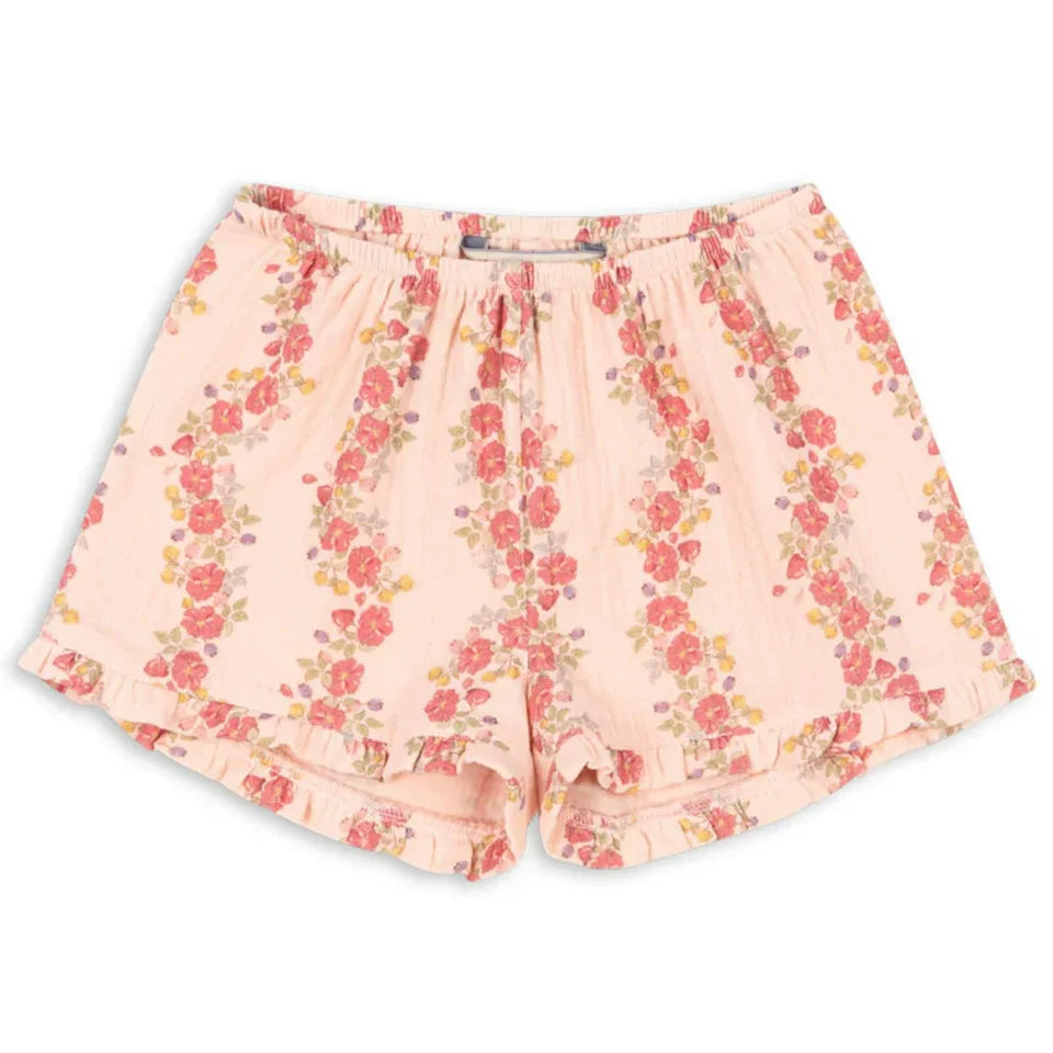 Conjunto de verano para niña, juntando flores a rayas, short para niñas, hermoso vestido casual para niña, conjunto de bombacho de algodón para bebés